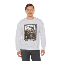 Strength Tarot Card Sweatshirt - Heavy Blend Crewneck Fleece - Unisex White