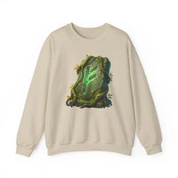 Fehu Wealth Rune Sweatshirt - Heavy Blend Fleece Crewneck - Unisex White