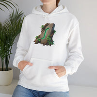 Eihwaz Rune Yggdrasil Tree Hoodie - Cozy Fleece Cotton Blend Pullover - Unisex White S-5XL