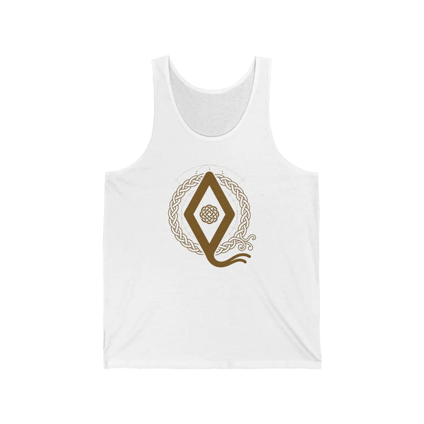 Ingwaz Rune Seed of Potential Tank Top - Soft Ringspun Cotton Jersey - Unisex White