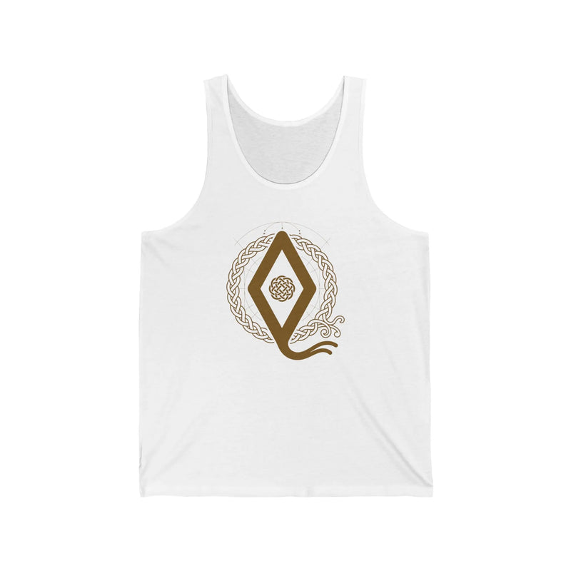 Ingwaz Rune Seed of Potential Tank Top - Soft Ringspun Cotton Jersey - Unisex White