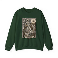 Temperance Tarot Card Angel Sweatshirt - Heavy Blend Fleece Crewneck - Unisex White