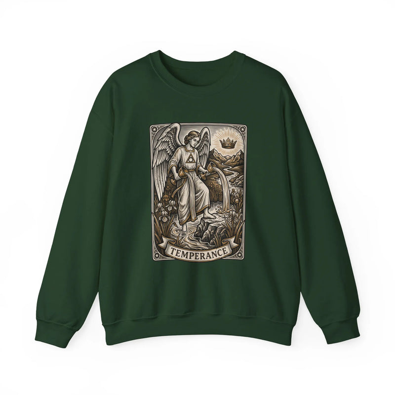 Temperance Tarot Card Angel Sweatshirt - Heavy Blend Fleece Crewneck - Unisex White
