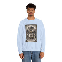The Emperor Tarot Card Sweatshirt - Soft Durable Fleece Crewneck - Unisex White