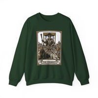 The Chariot Tarot Card Sweatshirt - Heavy Blend Cotton-Poly Crewneck - Unisex White