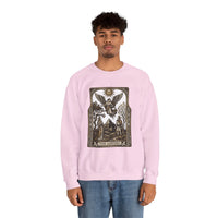 The Lovers Tarot Card Sweatshirt - Heavy Blend Fleece Crewneck - Unisex White