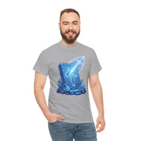 Tiwaz Tyr Sky Sword Graphic T-Shirt - Heavy Cotton Classic Fit Tee - Unisex White