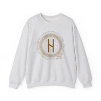 Hagalaz Rune Crushing Change Sweatshirt - Heavy Blend Cotton Poly Crewneck - Unisex White