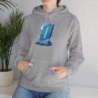 Isa Rune Ice Hoodie - Heavy Blend Cotton Blend Pullover - Unisex White