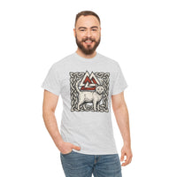 Valknut Cat Freyja's Sacred T-Shirt - Heavy Cotton Classic Fit Tee - Unisex White