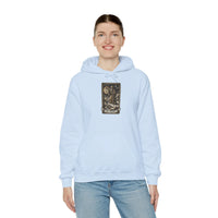 The Hermit Tarot Card Hoodie - Heavy Blend Fleece Pullover - Unisex White