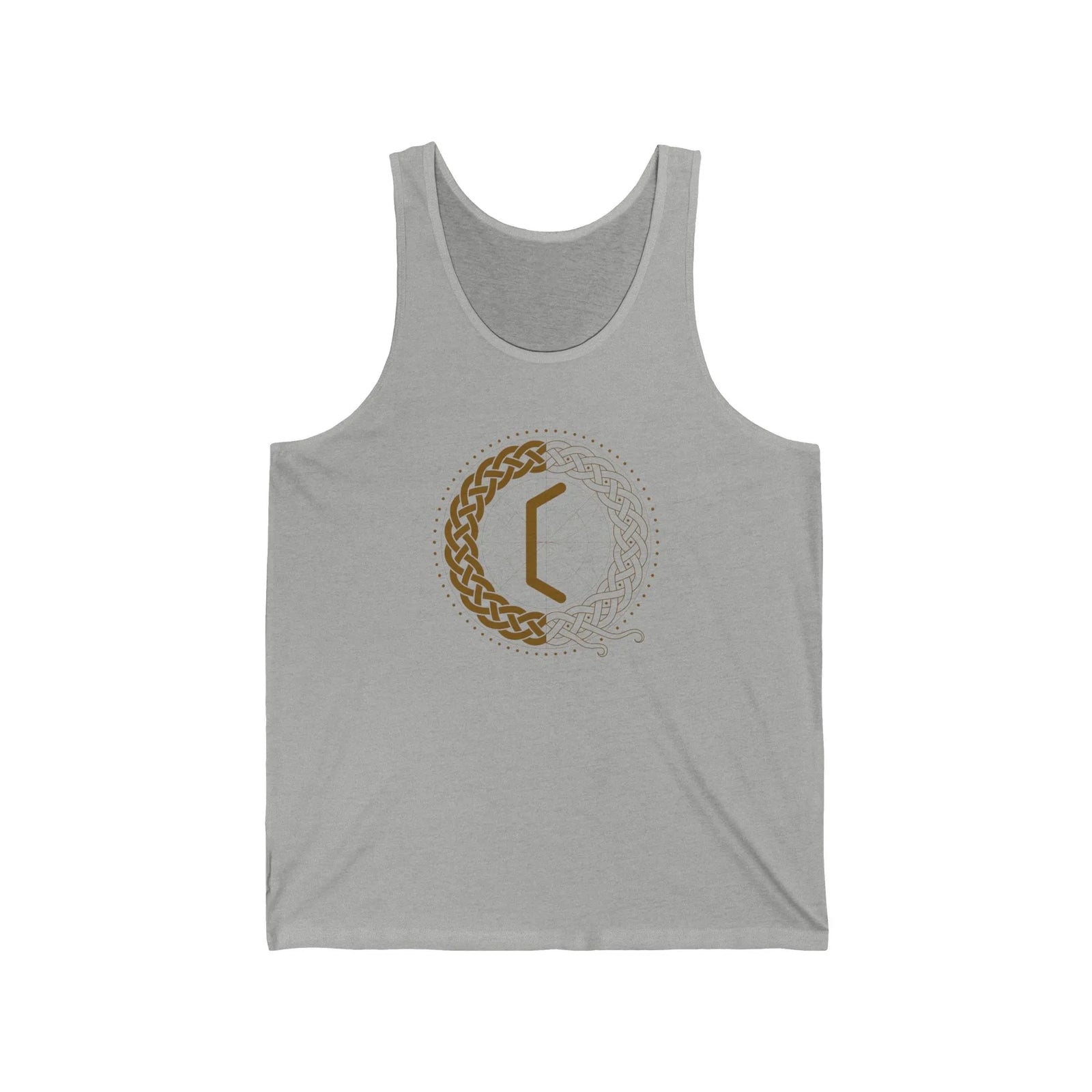 Perthro Rune Norse Mythology Tank Top - Lightweight Ring-Spun Jersey - Unisex White