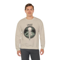 Laguz Rune Water Lifeblood Sweatshirt - Heavy Blend Fleece Crewneck - Unisex White