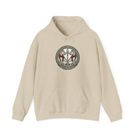 Geri and Freki Odin's Wolves Hoodie - Heavy Blend Cotton Blend Pullover - Unisex White