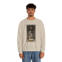 The Star Tarot Card Sweatshirt - 50/50 Cotton Polyester Crewneck - Unisex White