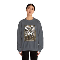 The Lovers Tarot Card Sweatshirt - Heavy Blend Fleece Crewneck - Unisex White
