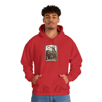 Strength Tarot Card Graphic Hoodie - Heavy Blend Fleece Pullover - Unisex White