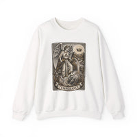 Temperance Tarot Card Angel Sweatshirt - Heavy Blend Fleece Crewneck - Unisex White