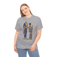Bastet Sphynx Egyptian Pharaoh Cat T-Shirt - Heavy Cotton Classic Fit Tee - Unisex White