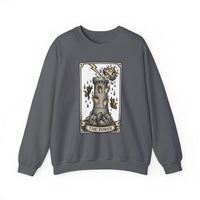 The Tower Tarot Card Sweatshirt - Heavy Blend Fleece Crewneck - Unisex White