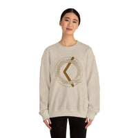 Kenaz Rune Creative Fire Sweatshirt - Heavy Cotton Blend Crewneck - Unisex Off White