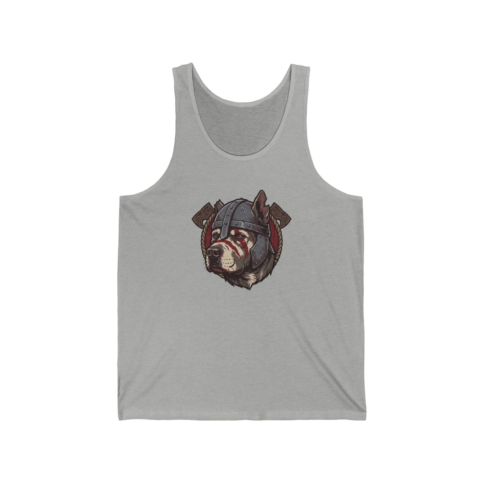 Warpaint Viking Berserker Dog Tank Top - Lightweight Ringspun Cotton Jersey - Unisex White