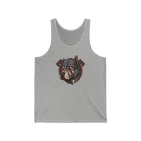 Warpaint Viking Berserker Dog Tank Top - Lightweight Ringspun Cotton Jersey - Unisex White