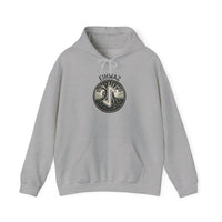 Eihwaz Yew World Tree Rune Hoodie - Soft Cotton Blend Pullover - Unisex White