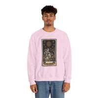 The Star Tarot Card Sweatshirt - 50/50 Cotton Polyester Crewneck - Unisex White