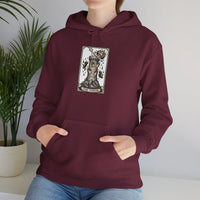 The Tower Tarot Card Hoodie - Heavy Blend Fleece Pullover - Unisex White
