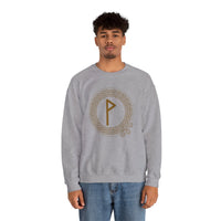 Wunjo Rune Joy Sweatshirt - Heavy Blend Classic Crewneck - Unisex White
