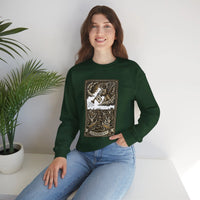 Judgement Tarot Card Graphic Sweatshirt - Heavy Blend Classic Fit Crewneck - Unisex White