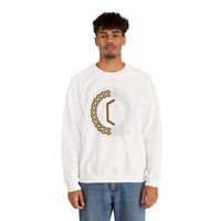 Perthro Rune Norse Mythology Sweatshirt - Heavy Blend Fleece Crewneck - Unisex White