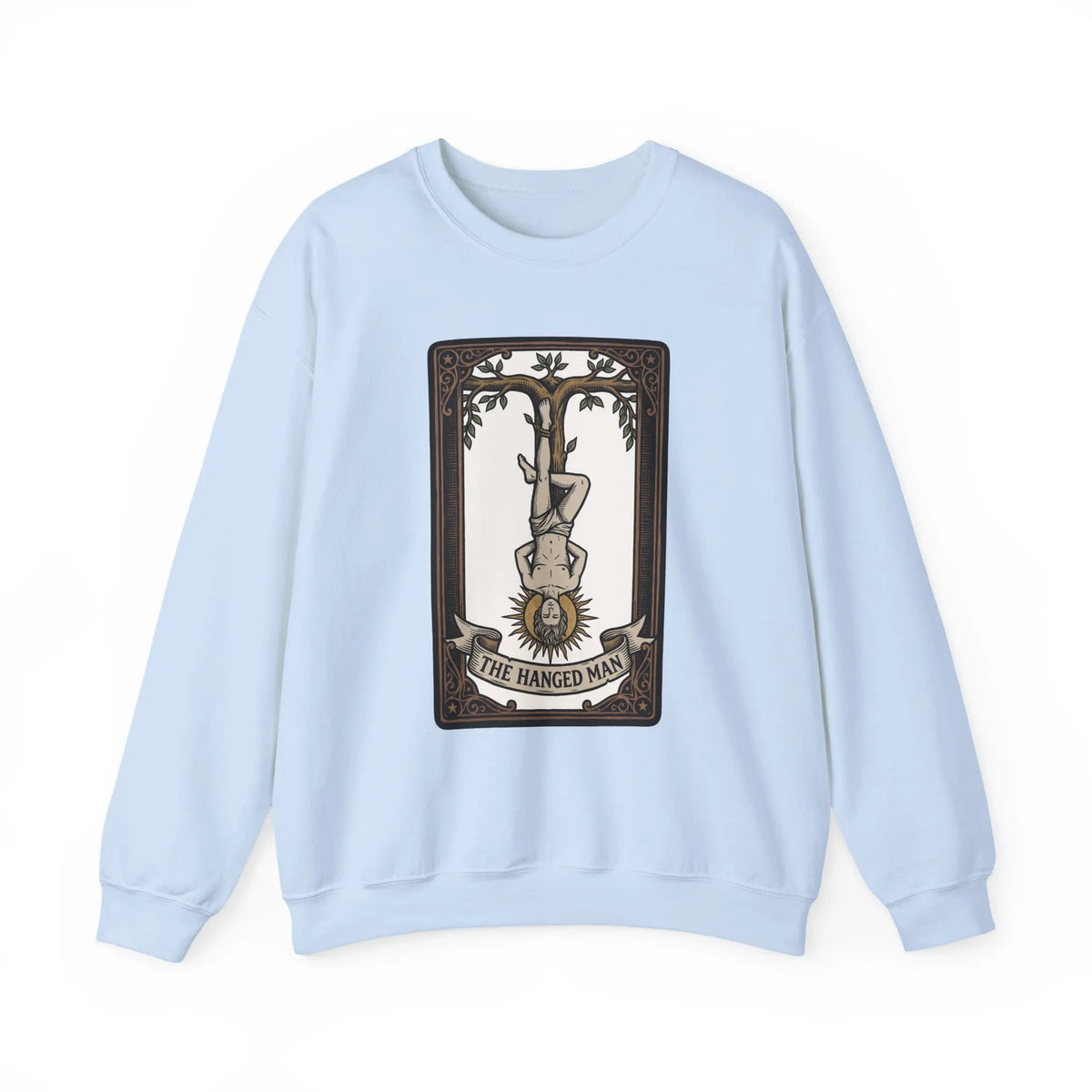 The Hanged Man Tarot Card Sweatshirt - Soft Fleece Classic Fit Crewneck - Unisex Off White