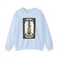 The Hanged Man Tarot Card Sweatshirt - Soft Fleece Classic Fit Crewneck - Unisex Off White