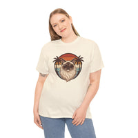Ragdoll Cat 70s Sunset Aviators T-Shirt - Heavy Cotton Classic Fit Tee - Unisex White