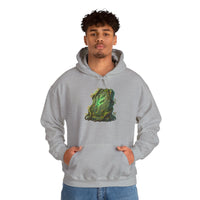 Fehu Rune Norse Symbol Hoodie - Soft Cotton Blend Pullover - Unisex Off White