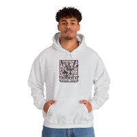 Guitar Solo Heavy Metal Rocker Cats Hoodie - Soft Cotton Blend Pullover - Unisex White