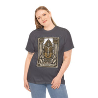 Hierophant Tarot Card Graphic T-Shirt - Heavy Cotton Classic Fit Tee - Unisex White