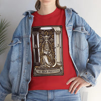 The High Priestess Tarot Card T-Shirt - Heavy Cotton Classic Fit Tee - Unisex White