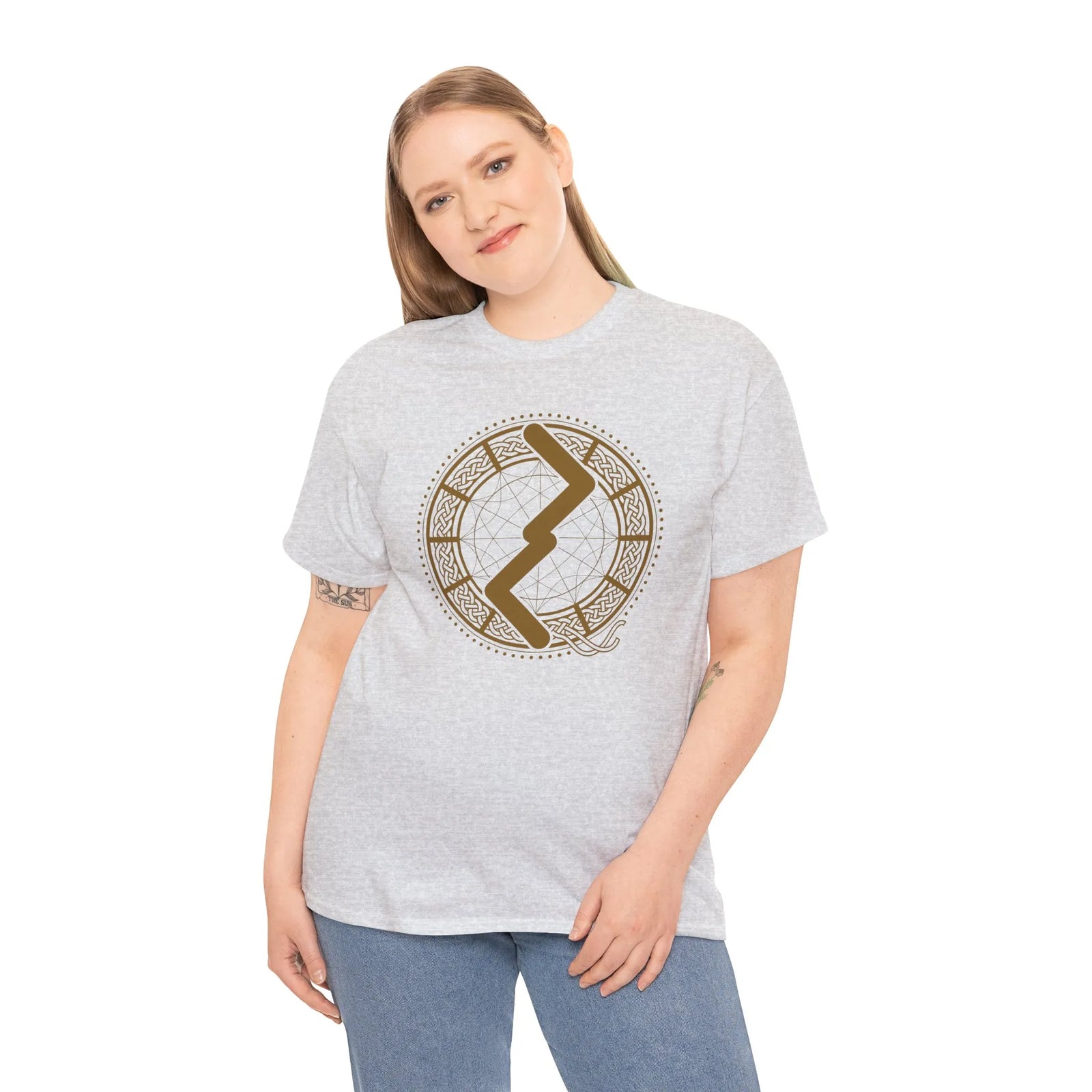 Jera Rune Harvest Cycle Graphic T-Shirt - Heavy Cotton Classic Fit Tee - Unisex White