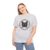 Third Eye Sacred Geometry Alchemist Cats T-Shirt - Heavy Cotton Classic Fit - Unisex White