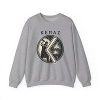 Kenaz Rune Blacksmith Forge Sweatshirt - Soft Cotton Blend Crewneck Fleece - Unisex White
