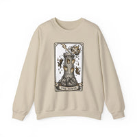 The Tower Tarot Card Sweatshirt - Heavy Blend Fleece Crewneck - Unisex White