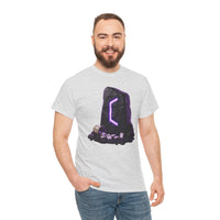 Perthro Rune Mystery Graphic T-Shirt - Heavy Cotton Classic Fit Crewneck Tee - Unisex White