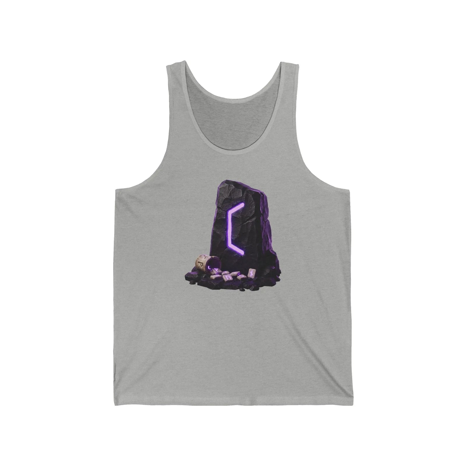Perthro Rune Divination Tank Top - Lightweight Cotton Retail Fit - Unisex White