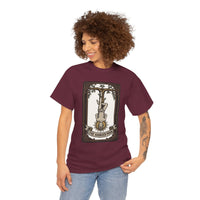 The Hanged Man Tarot Card T-Shirt - Heavy Cotton Classic Fit Tee - Unisex White