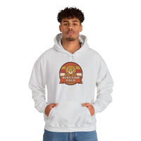 Scottish Fold Retro Sunset Hoodie - Heavy Blend Cotton-Poly Pullover - Unisex White