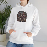 Viking Berserker Dogs Hoodie - Heavy Blend Warm Fleece Pullover - Unisex White