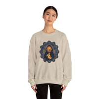 Alchemist Dog Sacred Geometry Spirit Sweatshirt - Heavy Blend Fleece Crewneck - Unisex Ash